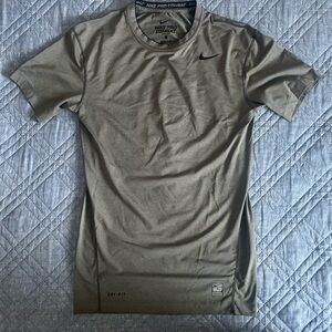 Nike Men's Tan Dri-FIT Short Sleeve Tee